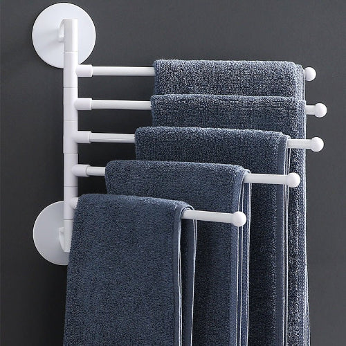 Seamless Suction Cup Towel Rack Wall Mounted Bathroom Holder