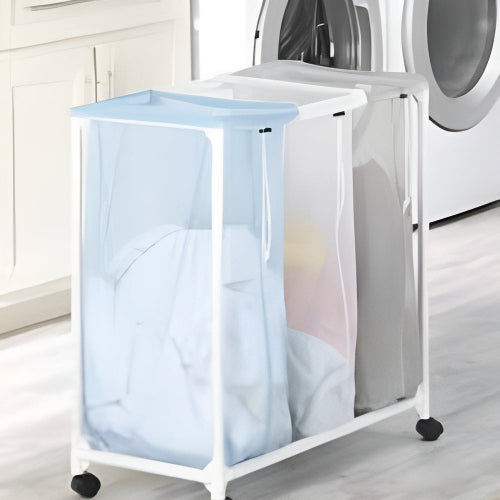 Laundry Basket with Clothing Sorter Foldable Large Capacity-