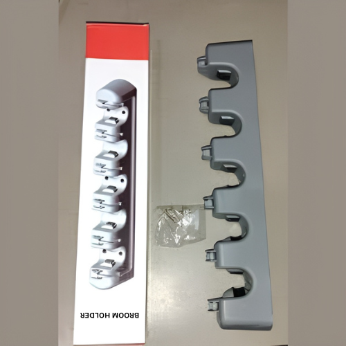 Brooms and Toiletries Organizer Wall Mount Storage Rack Home