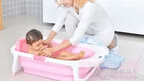 Foldable Baby Bath Tub Portable Non Slip Infant Bathtub Safe