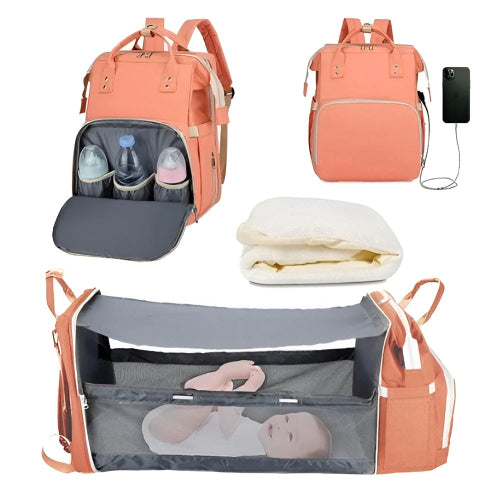Baby Foldable Backpack Lightweight Travel Storage Diaper Bag
