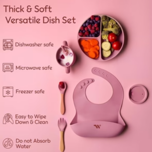 Silicone Baby Cutlery Set BPA Free Soft Feeding Utensils New