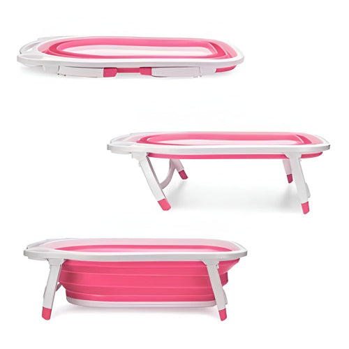 Foldable Baby Bath Tub Portable Non Slip Infant Bathtub Safe