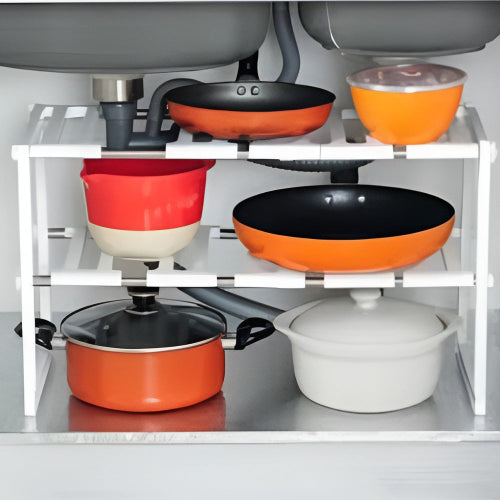 Cabinet Organizer Rack Kitchen Storage Shelf Space Saver