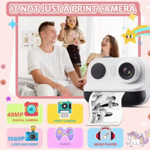 Instant Print Camera HD Digital Thermal Photo Camera Kids Toy