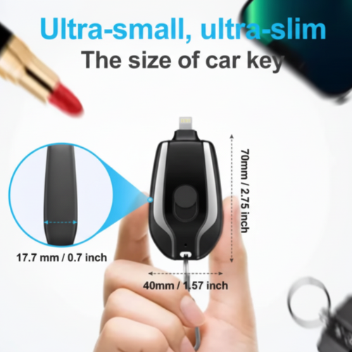 Emergency Portable Keychain Charger Mini Power Bank USB