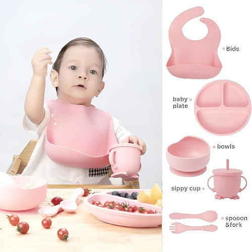 Silicone Baby Cutlery Set BPA Free Soft Feeding Utensils New