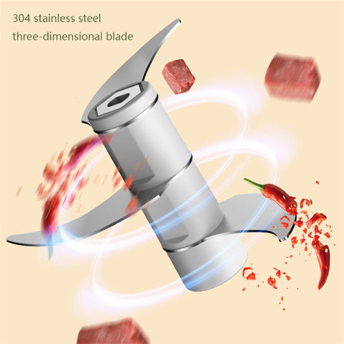 2 In 1 Electric Garlic Chopper USB Rechargeable Kitchen Tool