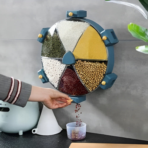 5 In 1 Food Grains Storage Box Airtight Container Organizer