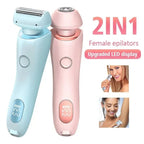 2-in-1 Hair Removal Epilator USB Trimmer for Women Body