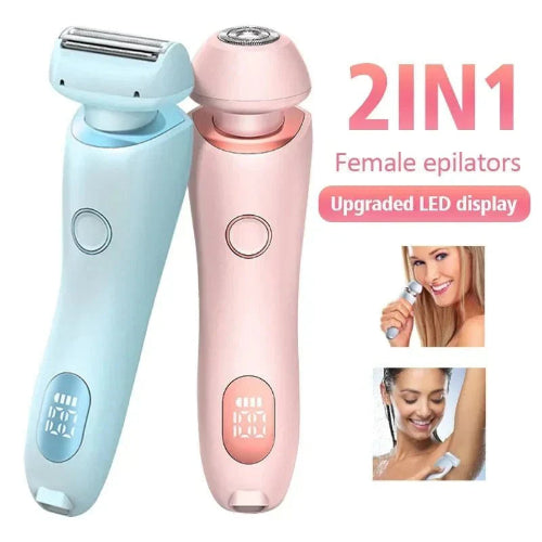 2-in-1 Hair Removal Epilator USB Trimmer for Women Body